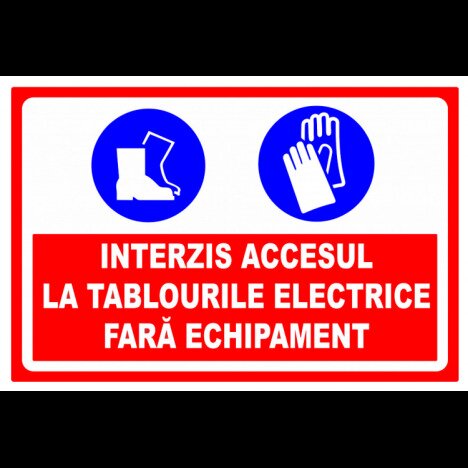 Indicator interzis accesul la tablourile electrice fara echipament