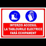 Indicator interzis accesul la tablourile electrice fara echipament